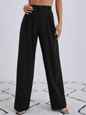 NEXT ONE Loose Fit Women Black Trousers