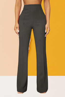 AKOTTY Comfort Fit, Regular Fit Women Black Trousers