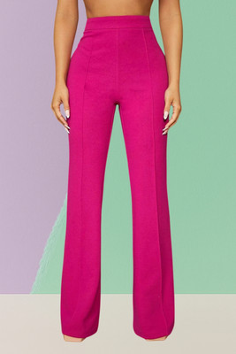 AKOTTY Regular Fit Women Pink Trousers