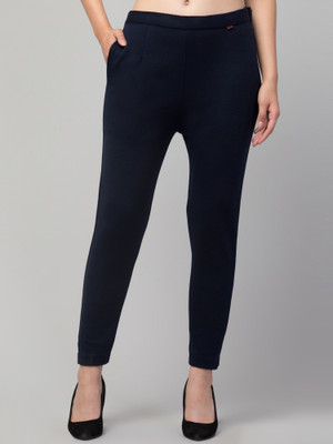 DIAMOND RUBY Regular Fit Women Dark Blue Trousers
