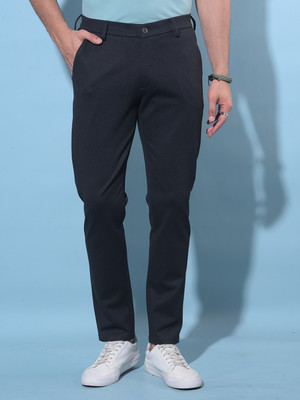 CRIMSOUNE CLUB Slim Fit Men Black Trousers