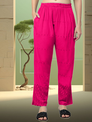 VESTIYAPLUS Relaxed Women Pink Trousers