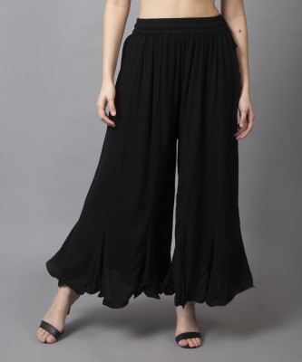 Eyba Flared Women Black Trousers