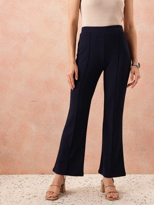 all about you Regular Fit Women Dark Blue Trousers