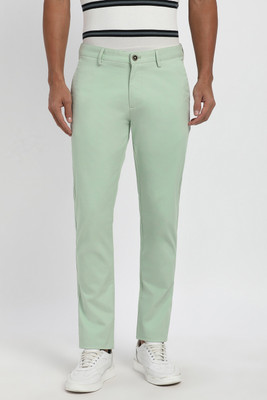 PETER ENGLAND Slim Fit Men Green Trousers