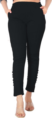 JNK18 Slim Fit Women Black Trousers