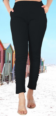 DEEPA ENTERPRISE Slim Fit Women Black Trousers