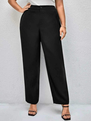 Broadstar Slim Fit Women Black Trousers
