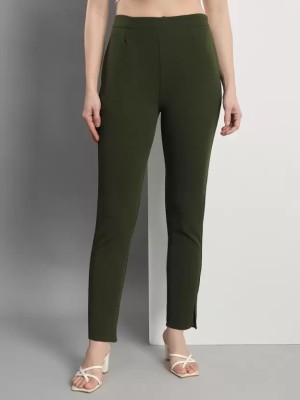 doubtfree Regular Fit Women Green Trousers