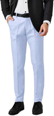 SLC Regular Fit Men Light Blue Trousers