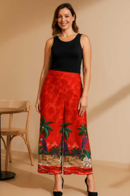 Deewa Regular Fit Women Red Trousers