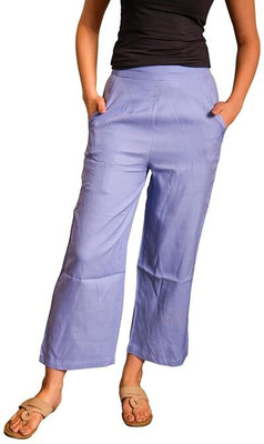BADH PIPALI Regular Fit Women Light Blue Trousers