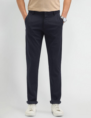 Arrow Sport Slim Fit Men Blue Trousers