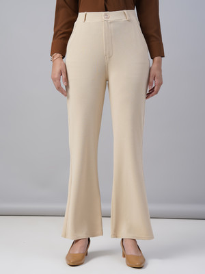 fithub Relaxed Women Cream Trousers