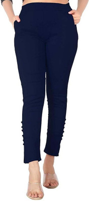 CHAHAK Slim Fit Women Dark Blue Trousers