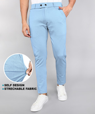 INDICLUB Relaxed Men Light Blue Trousers