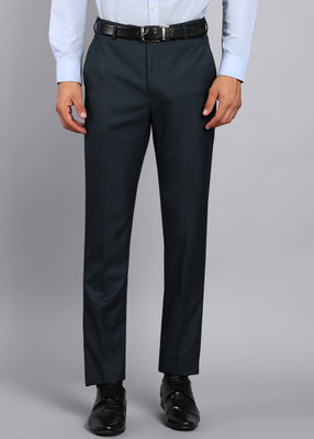 PARK AVENUE Slim Fit Men Grey Trousers