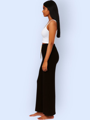 Empracee Comfort Fit Women Black Trousers