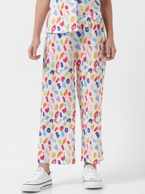 VERO MODA Relaxed Girls Multicolor Trousers