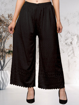 VESTIYAPLUS Relaxed Women Black Trousers