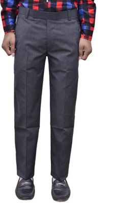 IndiWeaves Regular Fit Men Black Trousers