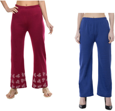IndiWeaves Flared Women Multicolor Trousers