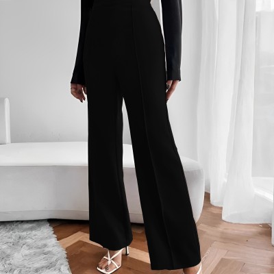 Lecowar Regular Fit Women Black Trousers