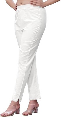 Rahul Collections Regular Fit Women White Trousers