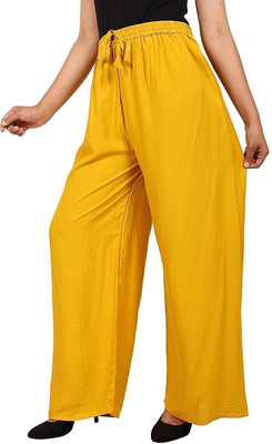 ABCD Relaxed Women Yellow Trousers
