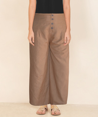 Nexteesh Regular Fit Women Brown Trousers