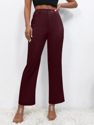 CHALODIA Regular Fit Women Maroon Trousers