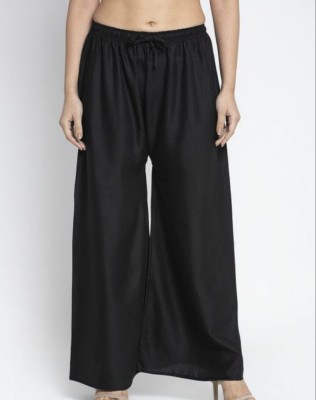 uniko Relaxed Women Black Trousers