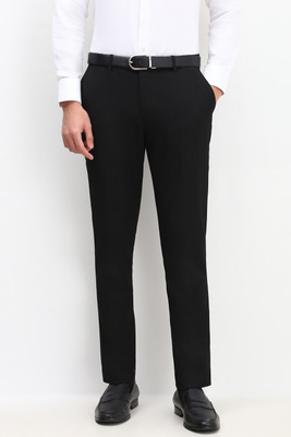 Allen Solly Slim Fit Men Black Trousers