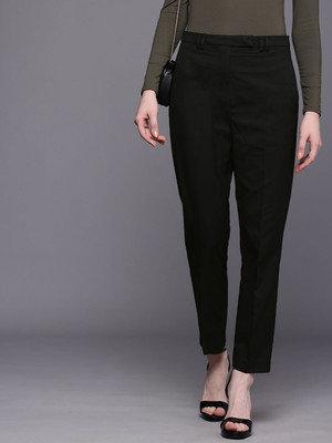 NEXT Slim Fit Women Black Trousers