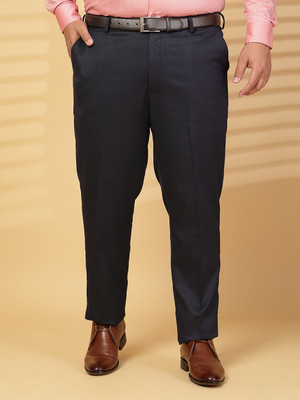 PLUSS Regular Fit Men Black Trousers