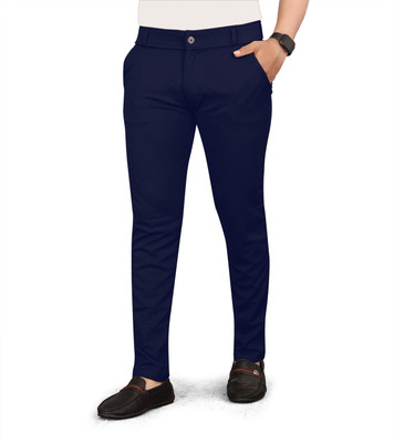Raienterprises Slim Fit Men Blue Trousers