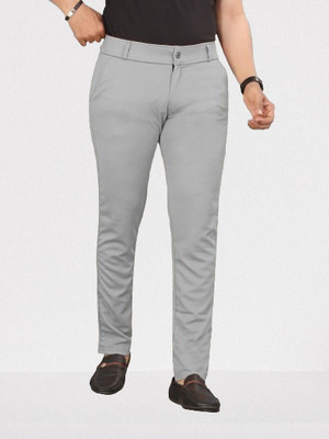 Nortex Regular Fit Men Silver Trousers
