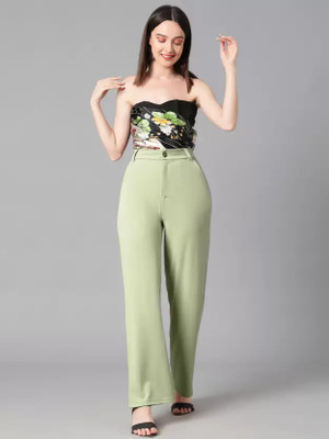Brainbees Relaxed Women Light Green Trousers
