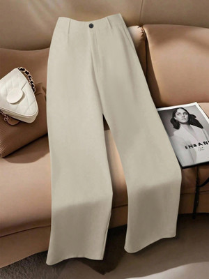 Toochki Regular Fit Women Beige Trousers