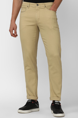 PETER ENGLAND Slim Fit Men Khaki Trousers