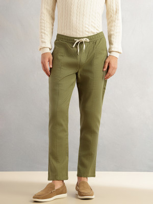 THOMAS SCOTT Regular Fit Men Dark Green Trousers