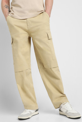 FOREVER 21 Regular Fit Men Beige Trousers