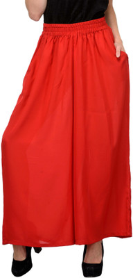 Natty India Regular Fit Women Red Trousers