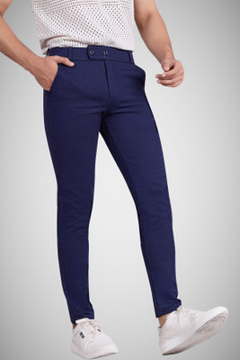 Yazole Regular Fit Men Blue Trousers