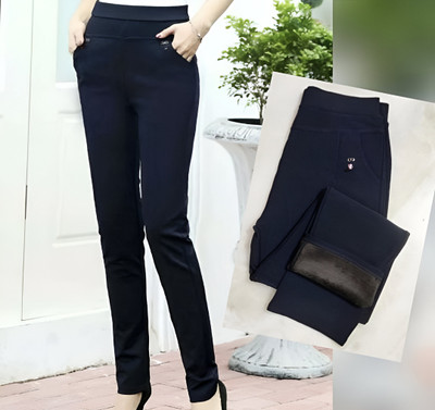 OCHub Regular Fit Women Dark Blue Trousers