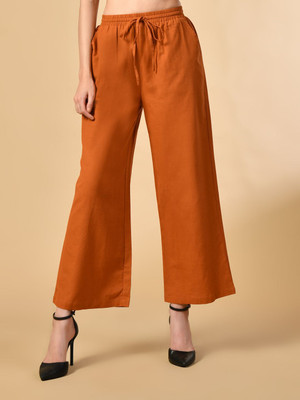 Fiorenza Regular Fit Women Orange Trousers