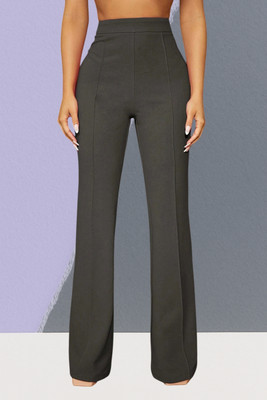 AKOTTY Comfort Fit, Regular Fit Women Grey Trousers