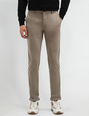 Arrow Sport Slim Fit Men Beige Trousers