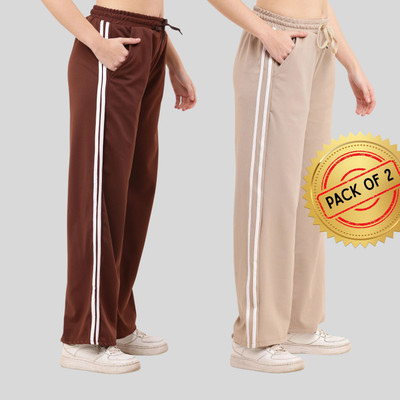 STYLERAGS Comfort Fit Women Brown, Cream Trousers
