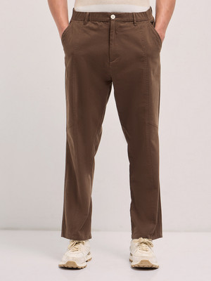 THE BEAR HOUSE Loose Fit Men Brown Trousers